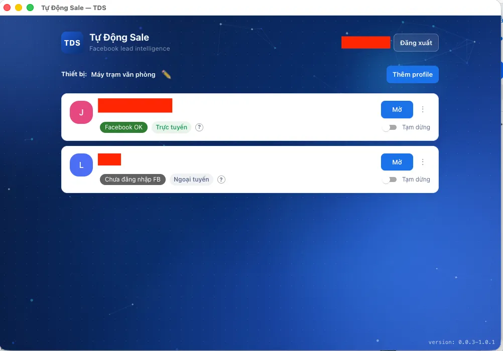App quản lý nhiều tài khoản Facebook trong 1 cửa sổ