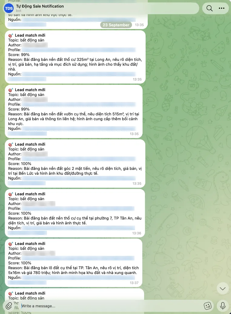 Nhận báo Telegram (tuỳ chọn)